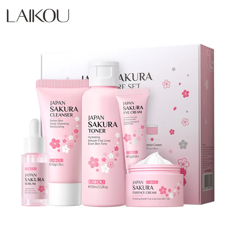 Korean Skincare Routine - Zestawy do pielęgnacji skóry LAIKOU Sakura