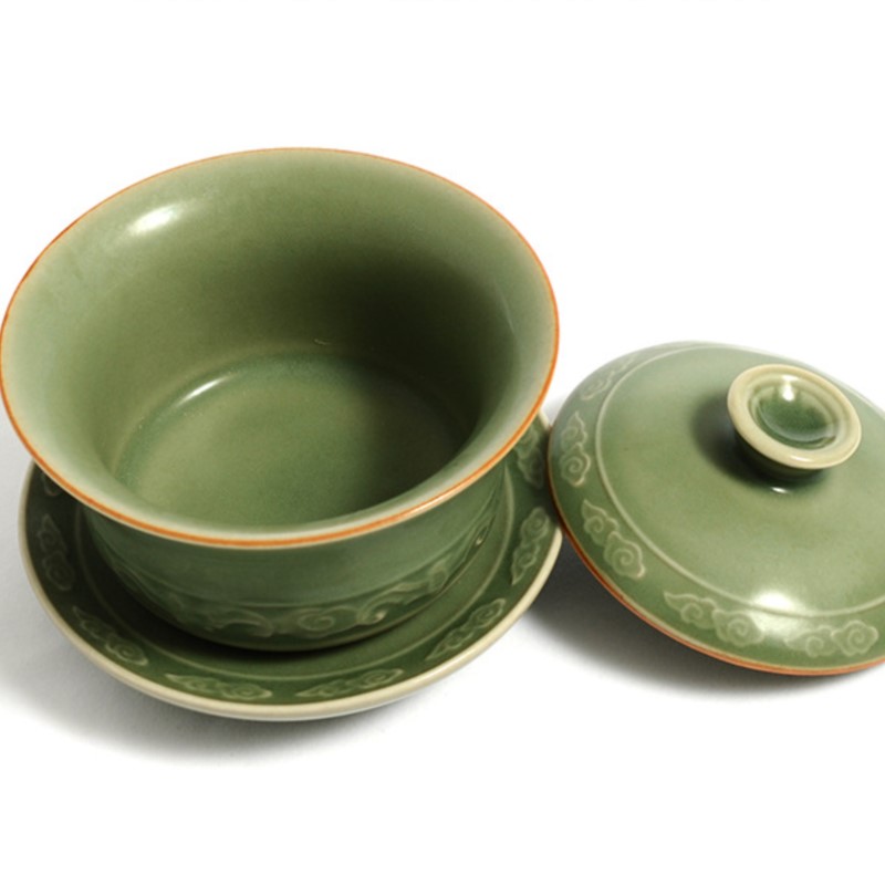 Celadon Ceramic Cup - Wysokiej jakości celadonowy gaiwan, kreatywny, ręcznie