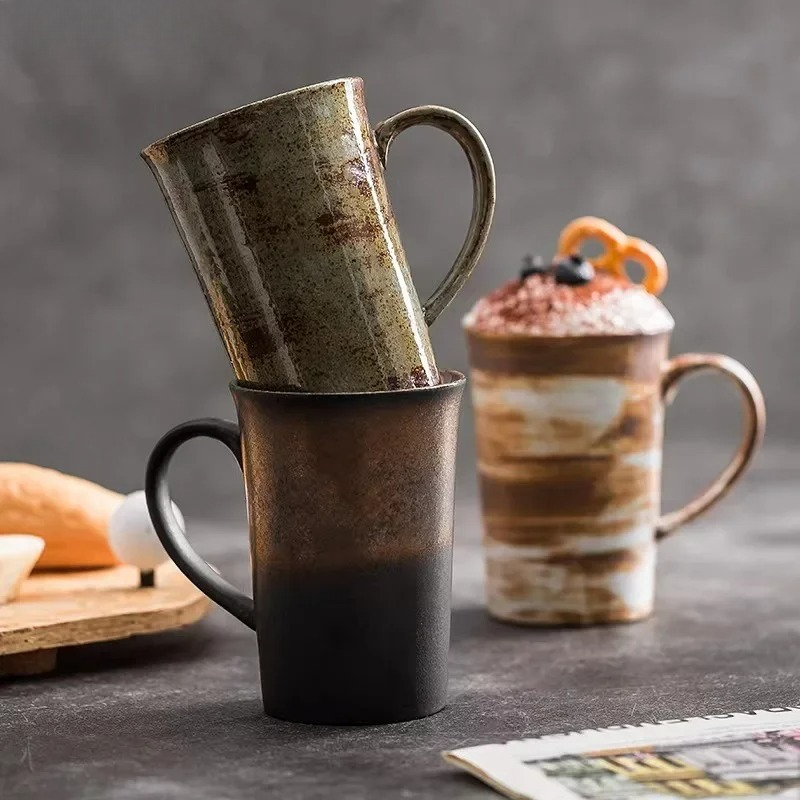 Celadon Ceramic Cup - Japoński kubek do kawy z gruboczesnej