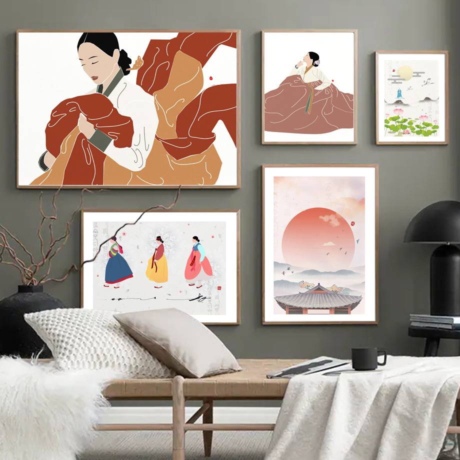 Modern Korean Lifestyle - Koreański Styl Boho Hanbok Dziewczyna Azjatycka