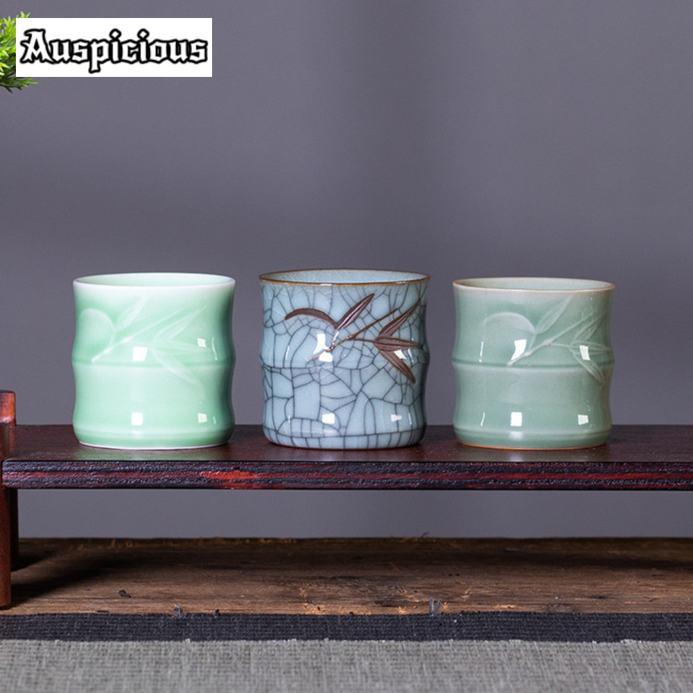 Celadon Ceramic Cup - 70ML Kreatywna ceramiczna filiżanka w kształcie