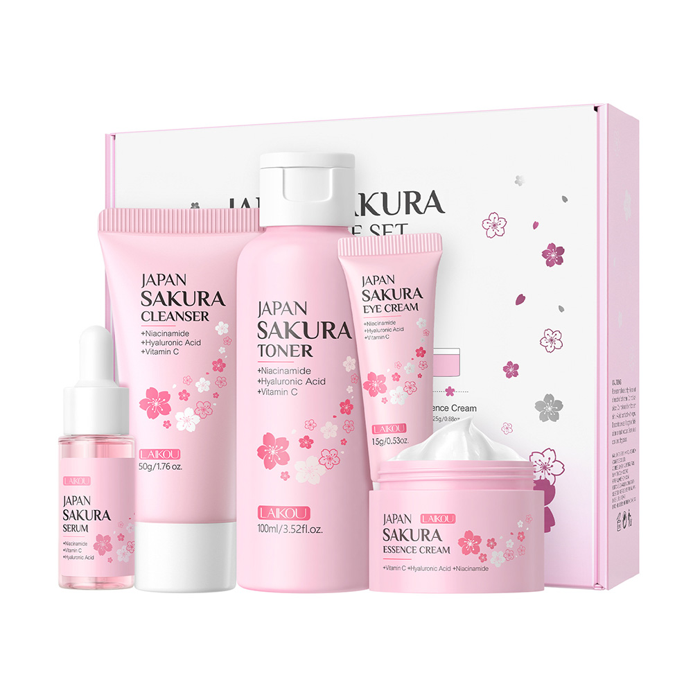 LAIKOU Sakura 5-częściowy zest – Korean Skincare Routine recenzja i cena