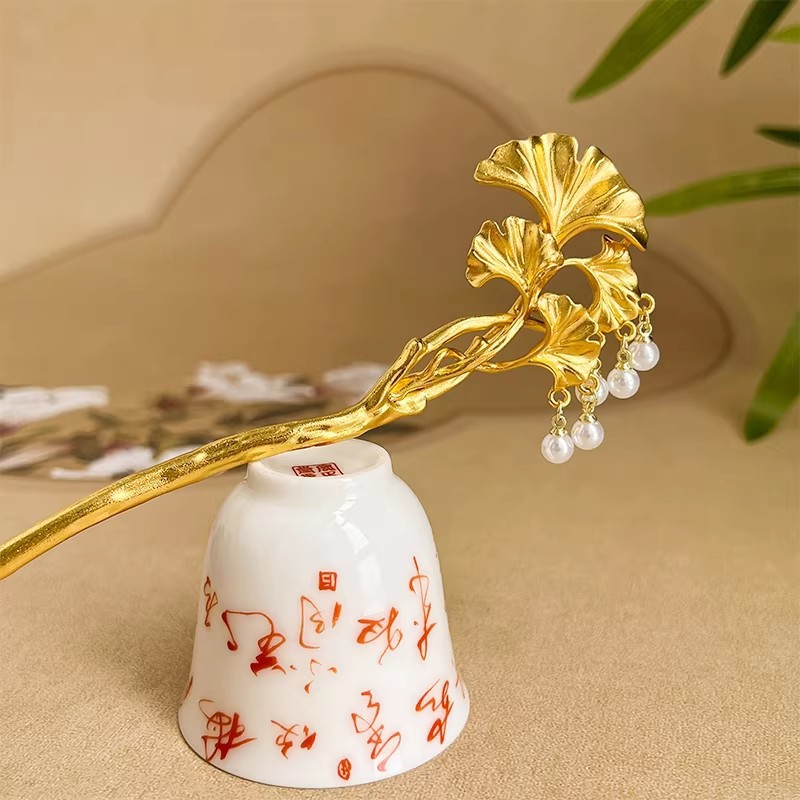 1 szt. Elegancka złota spinka  – Hanbok Hair Pin recenzja i cena