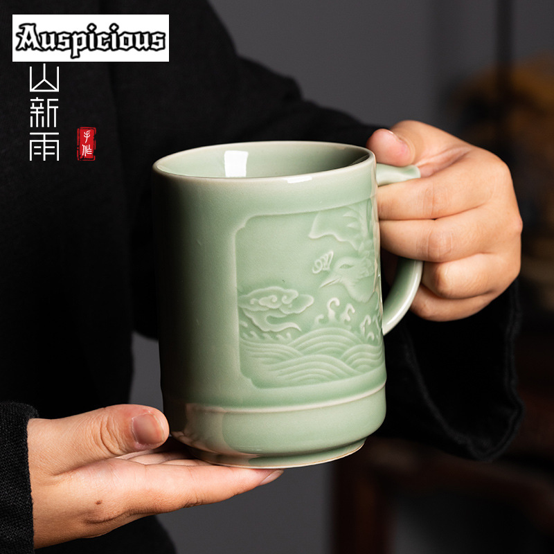 500ml Ręcznie robiony kubek na – Celadon Ceramic Cup recenzja i cena