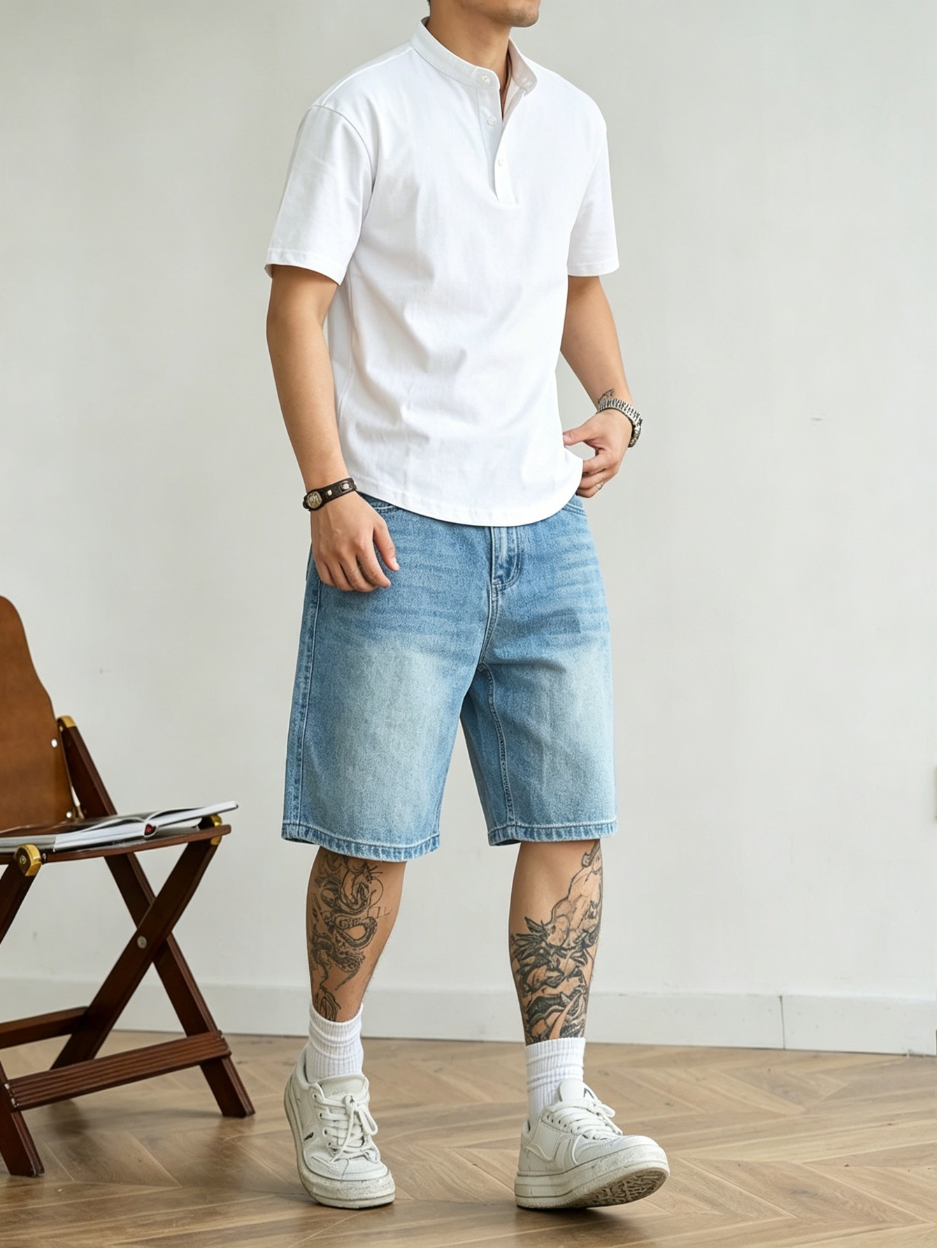 Luźne, niebieskie, nieelastycz – Korean Men Lifestyle recenzja i cena