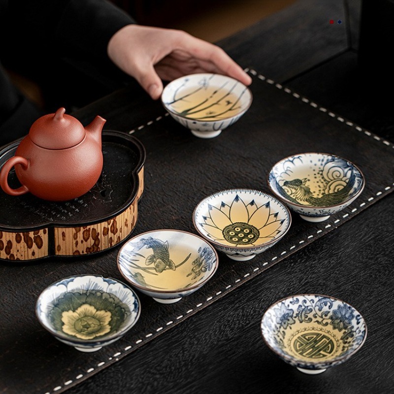 10 sztuk/pudełko Niebiesko-bia – Celadon Ceramic Cup recenzja i cena