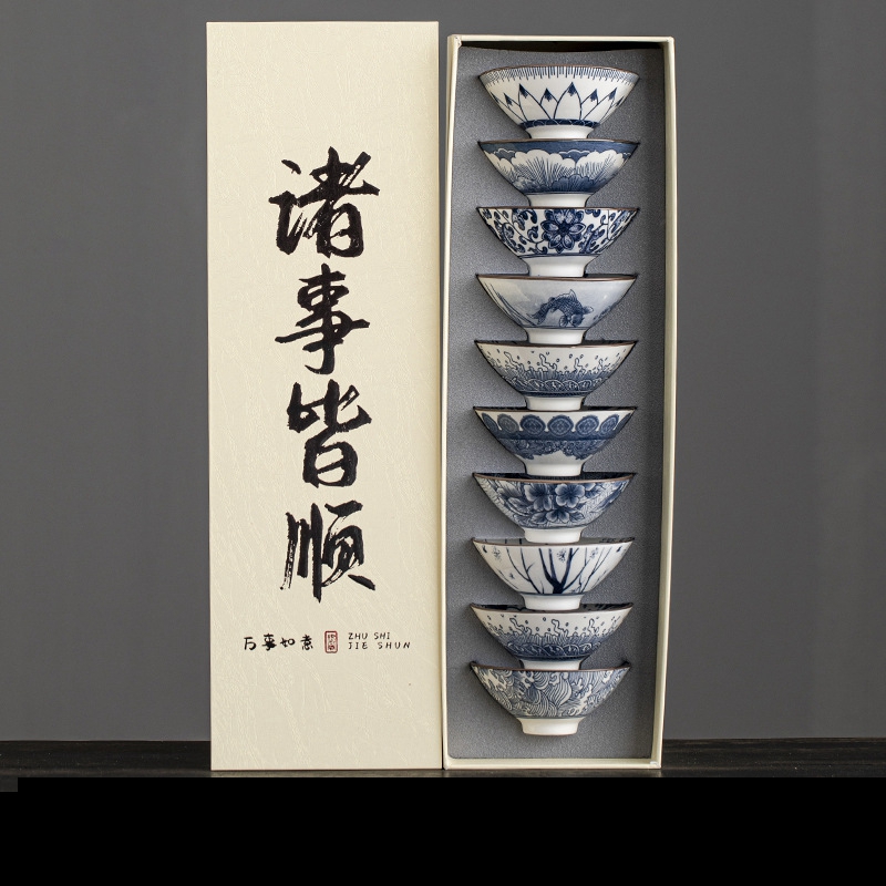 10 sztuk/pudełko Niebiesko-bia – Celadon Ceramic Cup recenzja i cena